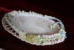 C20th Belleek Basket