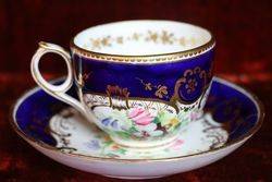 Fine China Cup & Saucer English Hand Painted C 1820 #