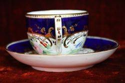 Cup and Saucer English Hand Painted C 1820