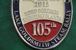 105th Lake Goldsmith Steam Rally Car Badge