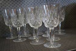 Waterford Crystal 12 Long Stem Wine Glasses 