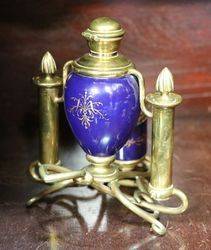 19th Century Porcelain and Bronze Wax Seals Lamp Kit 