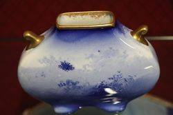 Antique Doulton Small Blue Children Vase 