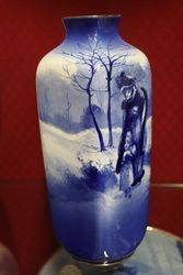 Pair of Royal Doulton Blue Children Vases 