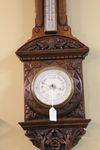 Stunning Late 19th Century Carved Wall Barometer C1895