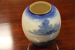 Antique Doulton Blue Children Vase 