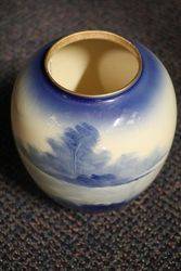 Antique Doulton Blue Children Vase 