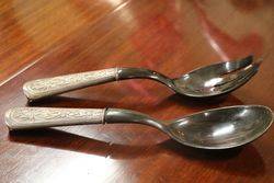 Pair Of Silver Handle Servers #