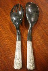 Pair Of Silver Handle Servers 