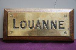 Genuine House Name Plate andquotLOUANNEandquot 