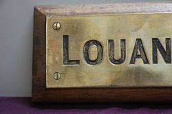 Genuine House Name Plate andquotLOUANNEandquot 