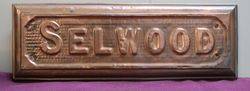 Genuine House Name Plate andquotSELWOODandquot 