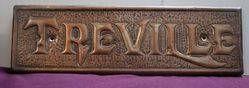 Genuine House Name Plate. "TREVILLE" #