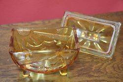 5 pc Deco Amber Trinket Set C1920 