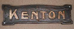 Genuine House Name Plate andquotKENTONandquot 