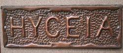 Genuine House Name Plate andquotHYGEIAandquot 