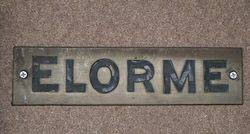 Genuine House Name Plate. "ELORME" #