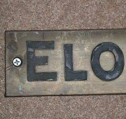 Genuine House Name Plate andquotELORMEandquot 