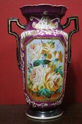 Stunning Antique French Hand Painted Porcelain Vase C1880 #