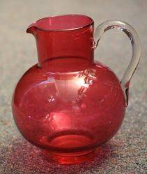 Antique Ruby  Glass Jug #