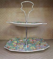 Royal Winton Anemone Hand Painted 2 Tier Cake Stand