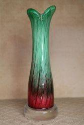 Multi Color Art Glass Vase #