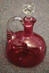 Victorian Ruby Glass Wine Jug & Stopper #