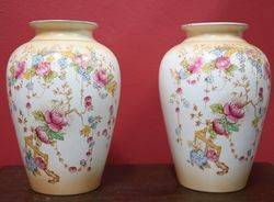 Pair of Crown Devon Vases #