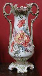 Quality Pair of 19th Century Hand Painted China Vases 