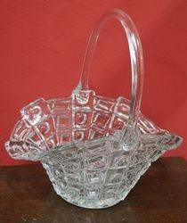 Pressed Glass Basket C1930 #