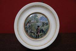 Antique Pratt Ware Framed Pot Lid.  #