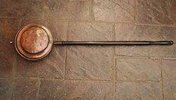 Genuine Antique Copper Bed Warming Pan #