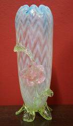 Victorian Vaseline Glass Vase #