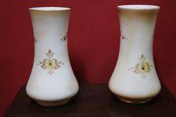 Pair Of Crown Devon Blush Ware Vases 