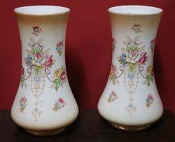 Pair Of Crown Devon China Vases C1915 #