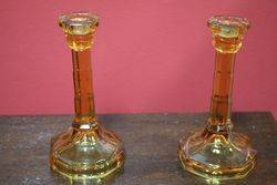 Pair Of Art Deco Candlesticks 