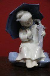 Copenhagen Porcelain Umbrella Girl Figure #