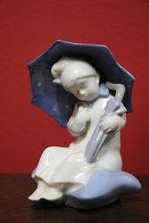 Copenhagen Porcelain Umbrella Girl Figure 