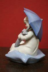 Copenhagen Porcelain Umbrella Girl Figure 