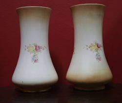 Pair of Crown Devon Blush Ware Vases 