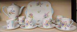 14 Piece Shelley Wild Flower Coffee Set