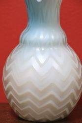 Victorian Blue Satin Glass Vase 