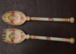 Crown Devon Salad Servers #