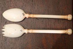 Crown Devon Salad Servers 