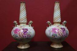 Pair of Early Crown Devon Vases #