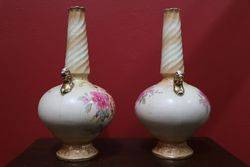 Pair of Early Crown Devon Vases 