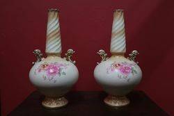 Pair of Early Crown Devon Vases 