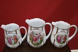 Stunning Set of 3 Austrian Jugs C1900 