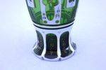 19th Century Bohemian Green Overlay Glass Tumbler 