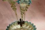 19th Century Vasoline Glass 4 Branch Epergne 